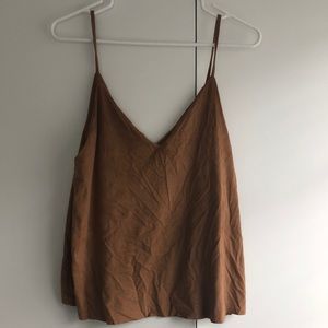 SUEDE BROWN TANK TOP- FOREVER21